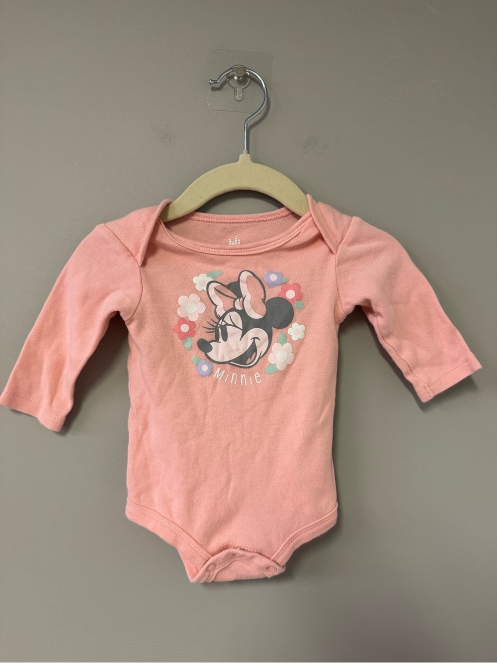 Disney Minnie Mouse Coral Pink Long Sleeve One-Piece